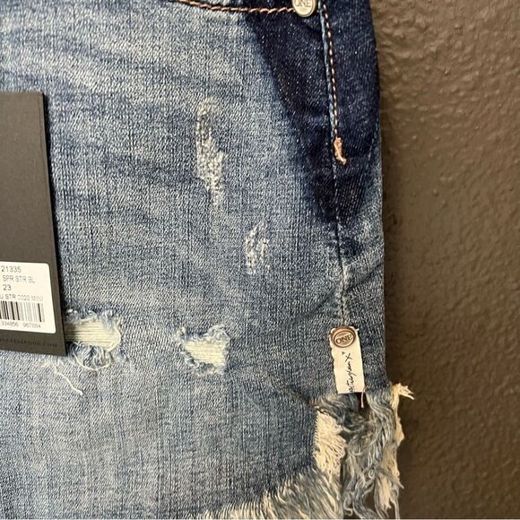 One Teaspoon 2020 Mini High Waist Denim Skirt in Superstar Blue size 23 - Picture 5 of 14